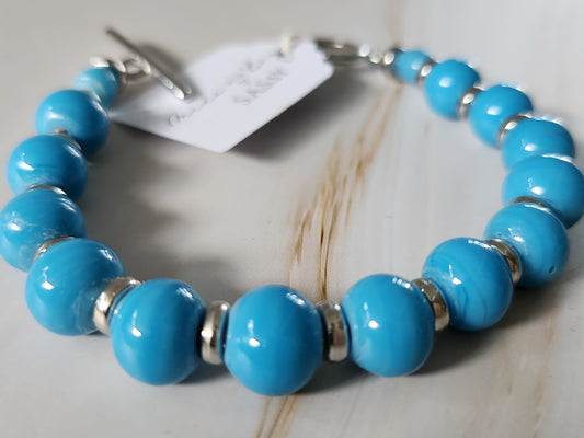 Azure Beaded Bracelet