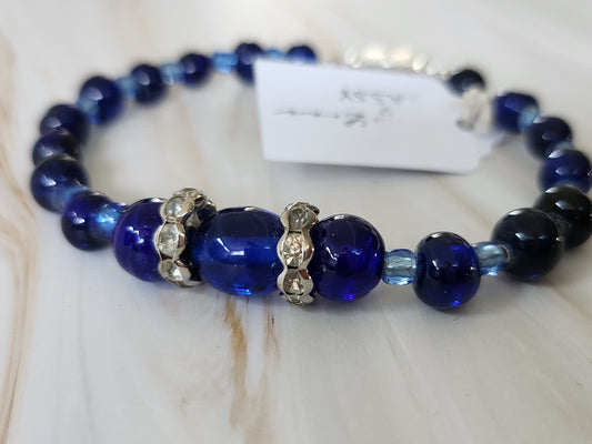 Blue Beaded Bracelets