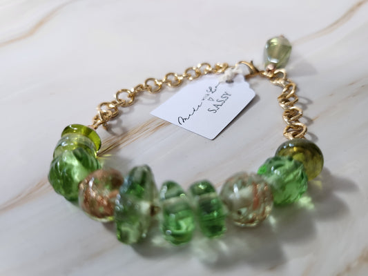 Green Charm Bracelet