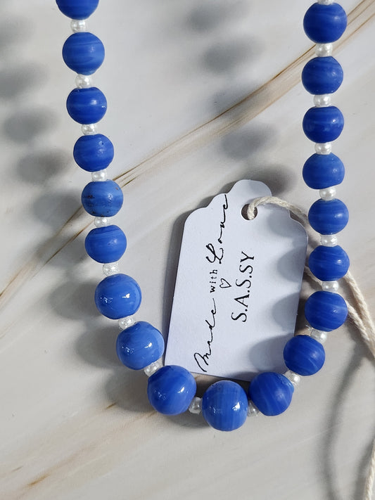 Ocean Whisper Blue Necklace
