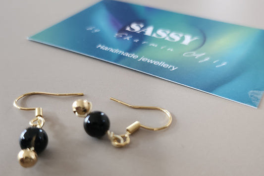 Black Onyx Gemstone Earrings