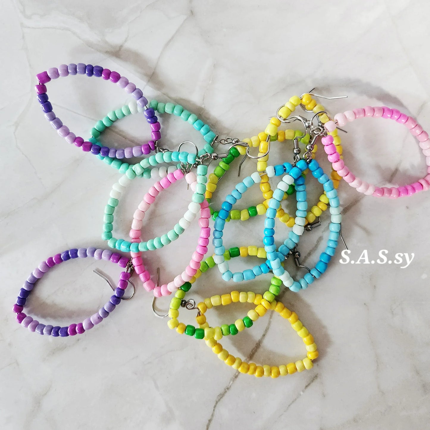 Colour Pop Petal Hoops - Sassy by Sharmin Aziz