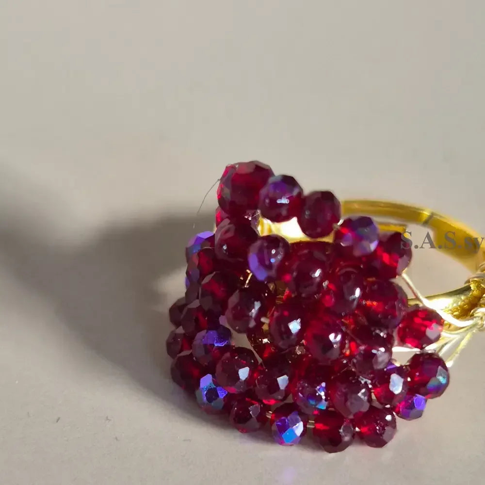 Rouge Red Cluster Ring - Sassy by Sharmin Aziz
