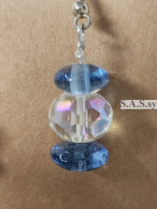 Aqua Dangle Earrings E09 Earrings