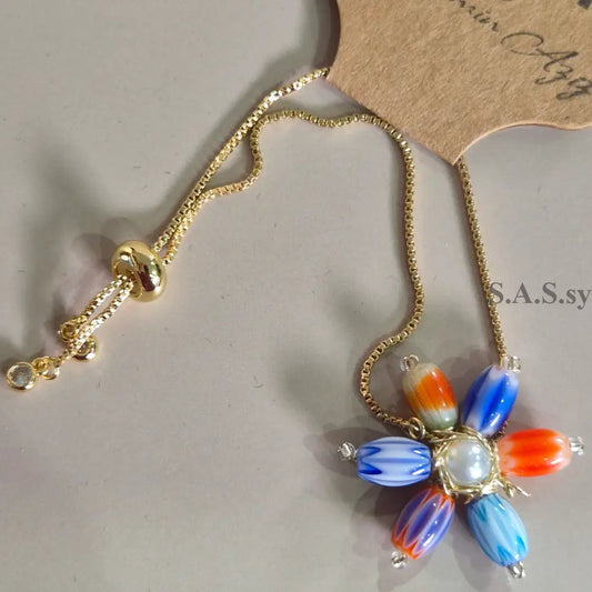 Flower Chain Bracelet - Sassy by Sharmin Aziz