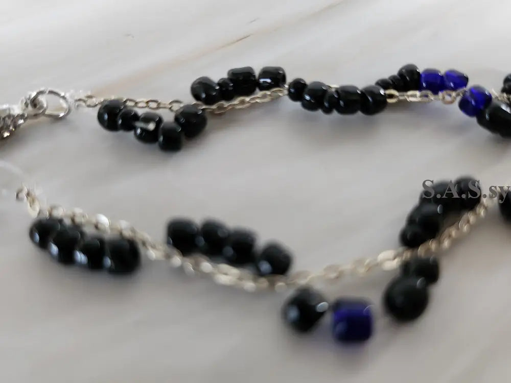 Black Wave Long Chains N08 Silver