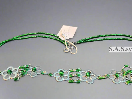 Green Floral Choker Necklace N05 Necklace