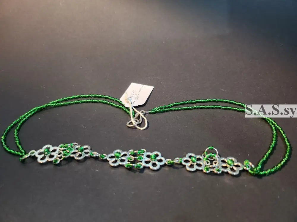 Green Floral Choker Necklace N05 Necklace