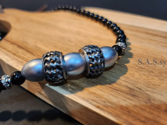 Noir Orbit Onyx Necklace N22 Necklace