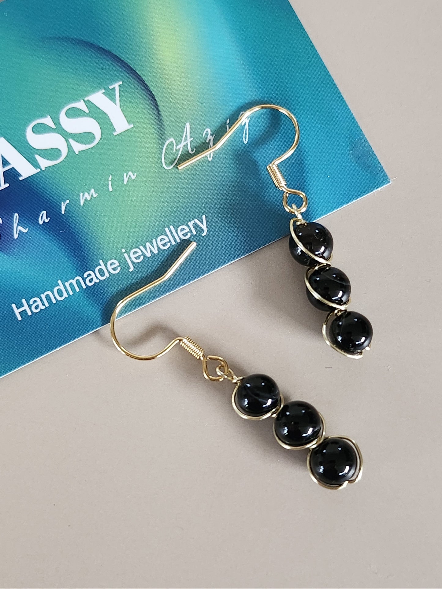 Black Onyx Gemstone Earrings