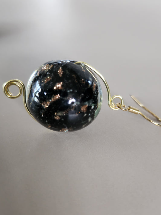 Bold Black Dangle Earrings