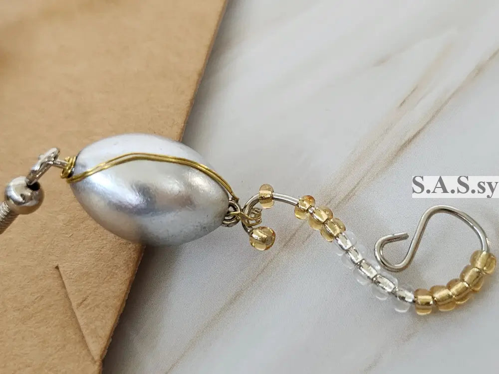 Silver Wire Wrapped Earrings E07 Earrings