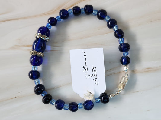 Blue Beaded Bracelets