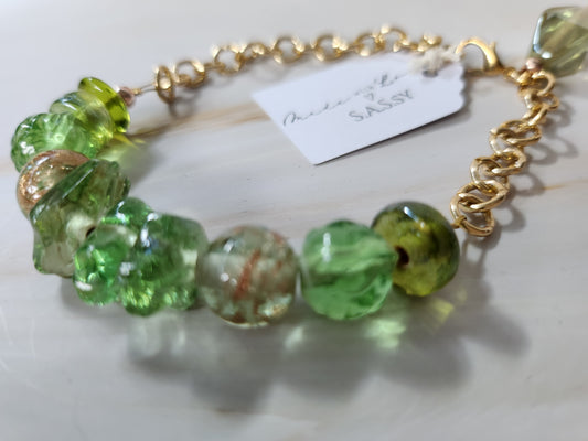 Green Charm Bracelet