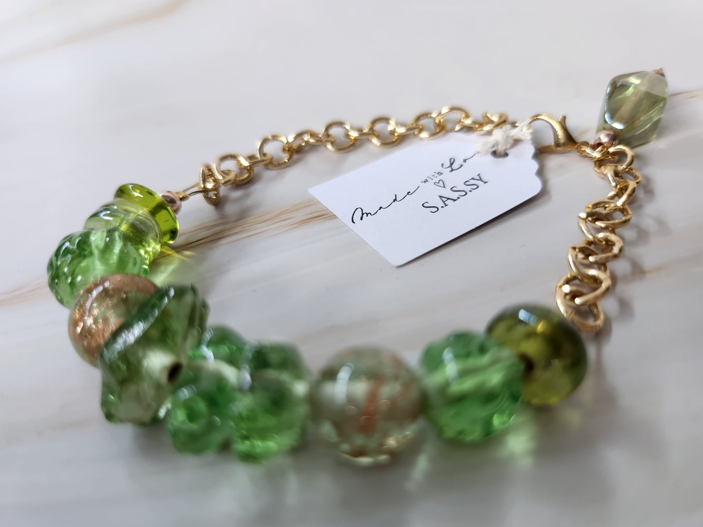 Green Charm Bracelet