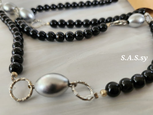 Lunar Stride Onyx Necklace