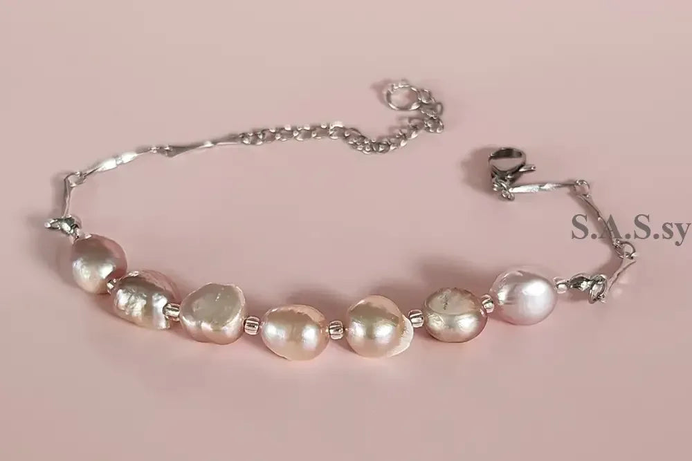 Blush Horizon Freshwater Pearl Bracelet - Sassy by Sharmin Aziz