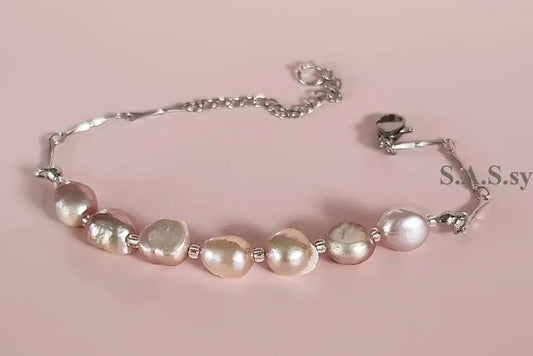 Blush Horizon Freshwater Pearl Bracelet - Sassy by Sharmin Aziz
