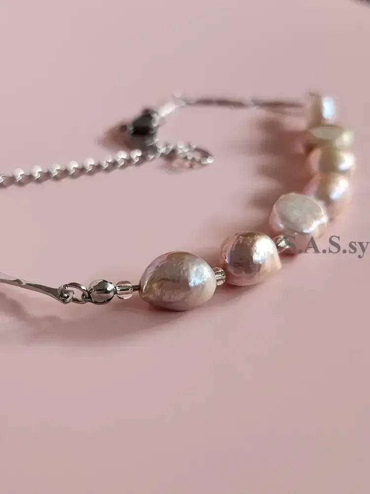 Blush Horizon Freshwater Pearl Bracelet - Sassy by Sharmin Aziz