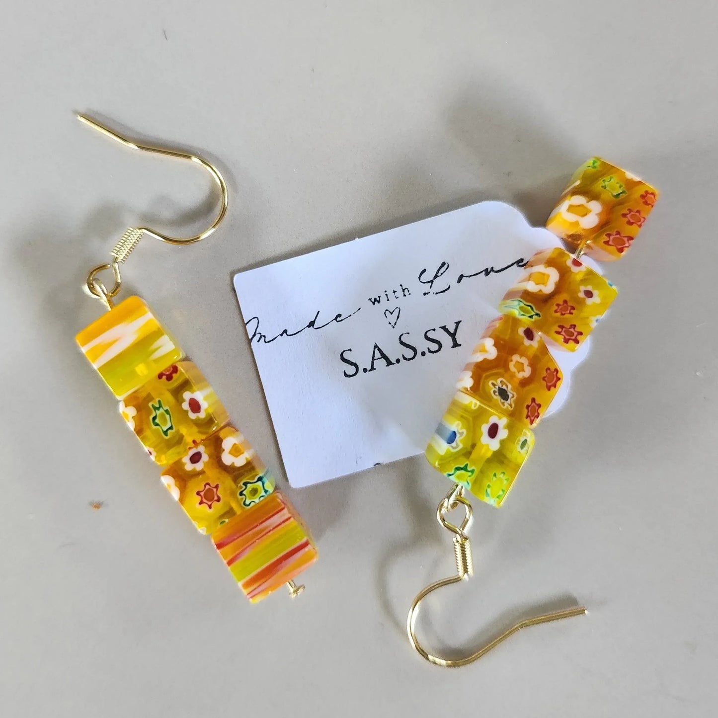 Sunburst Drop Earrings - Sassy by Sharmin Aziz