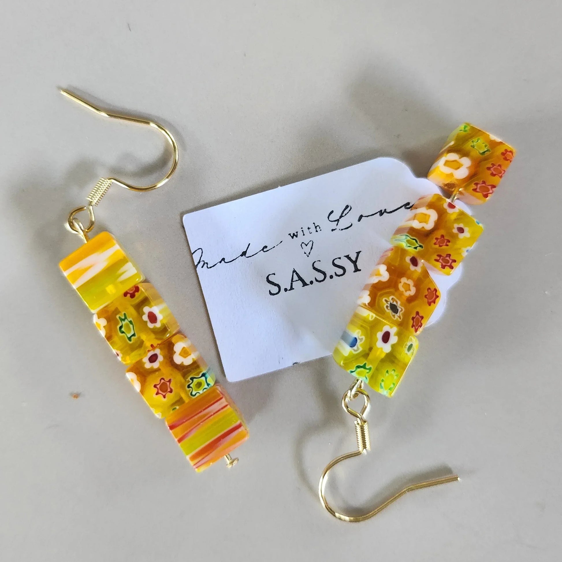 Sunburst Drop Earrings - Sassy by Sharmin Aziz