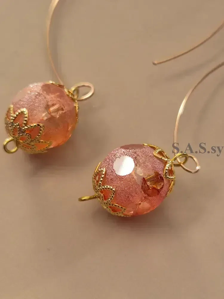 Dot Hoop Earrings - Handcrafted Glass Bead Statement Hoops - Sassy by Sharmin Aziz