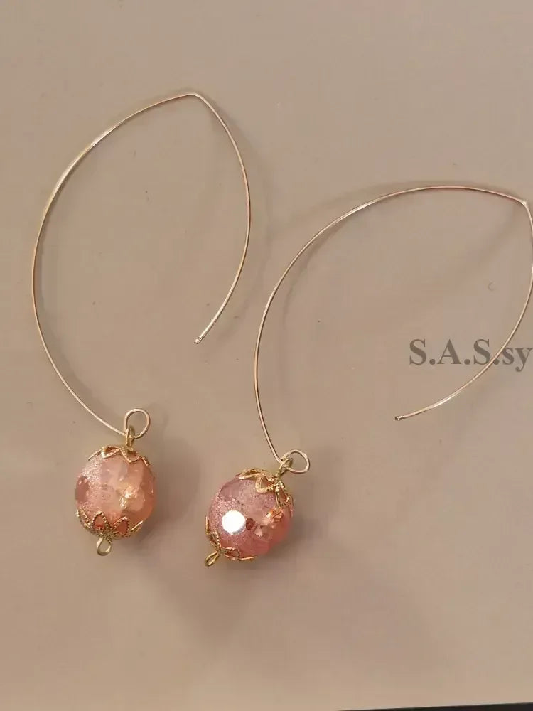 Dot Hoop Earrings - Handcrafted Glass Bead Statement Hoops - Sassy by Sharmin Aziz