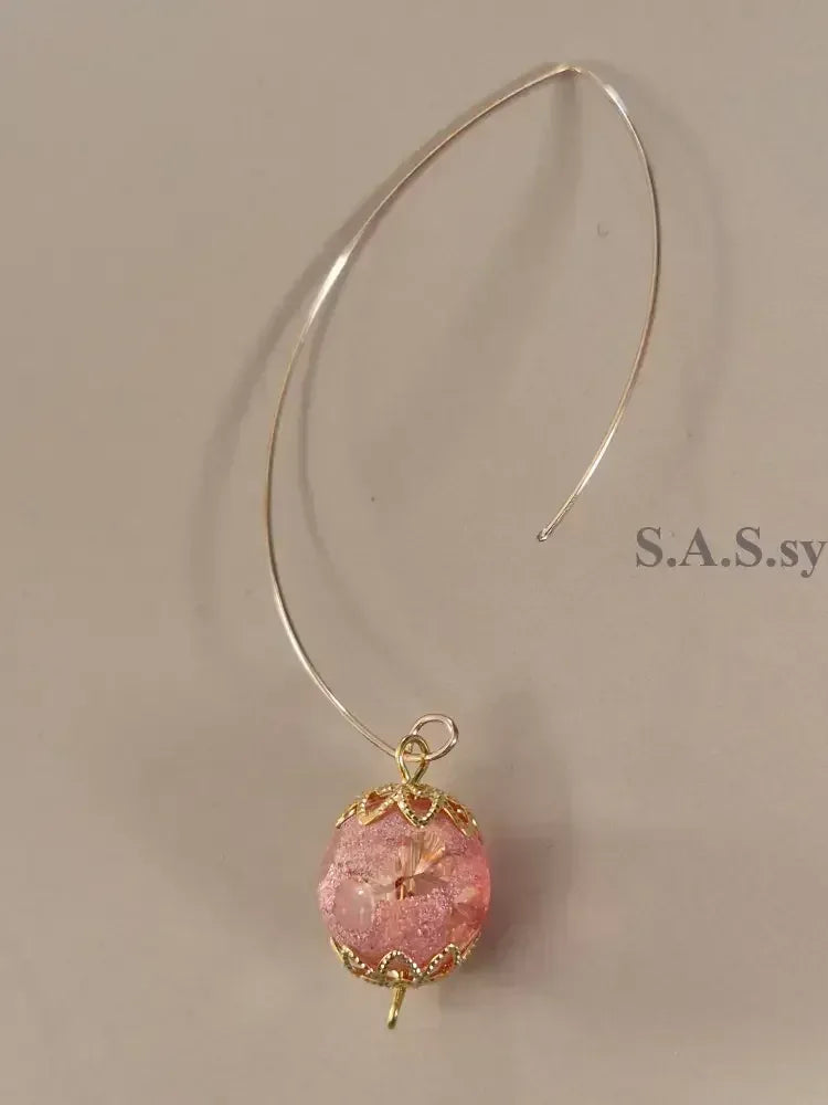 Dot Hoop Earrings - Handcrafted Glass Bead Statement Hoops - Sassy by Sharmin Aziz