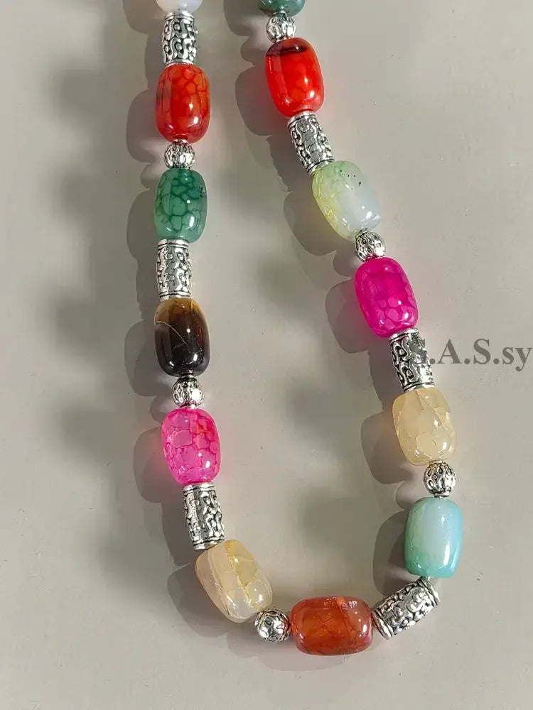 Multi Coloured Gemstone Necklace - Sassy by Sharmin Aziz
