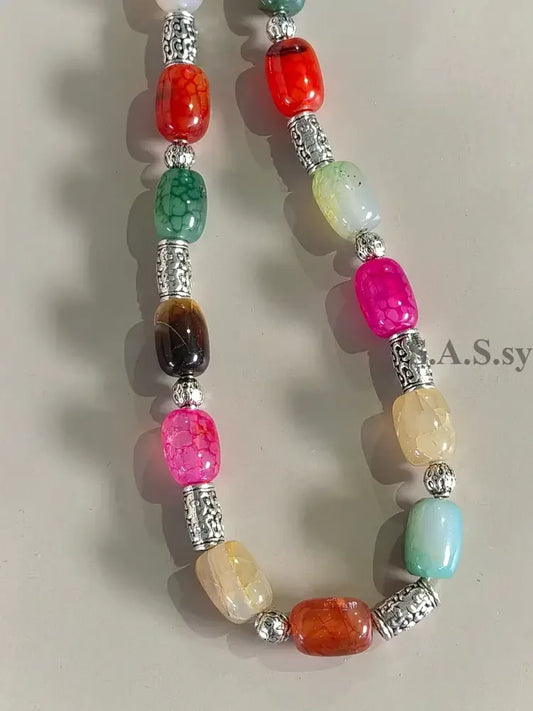 Multi Coloured Gemstone Necklace - Sassy by Sharmin Aziz