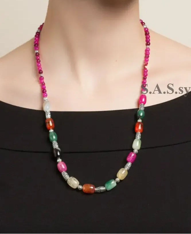 Multi Coloured Gemstone Necklace - Sassy by Sharmin Aziz
