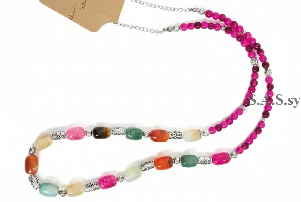 Multi Coloured Gemstone Necklace - Sassy by Sharmin Aziz