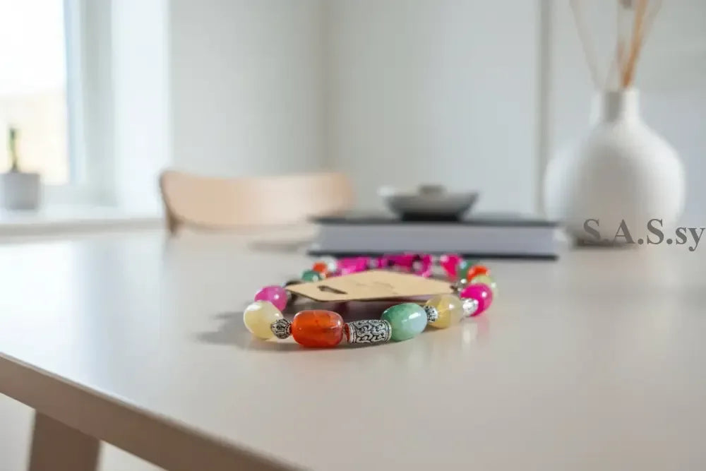 Multi Coloured Gemstone Necklace - Sassy by Sharmin Aziz