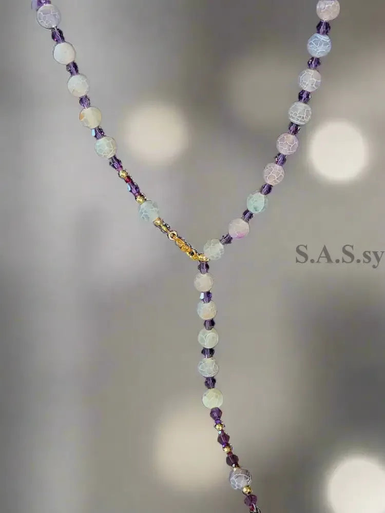 Purple Gemstone Necklace - Sassy by Sharmin Aziz