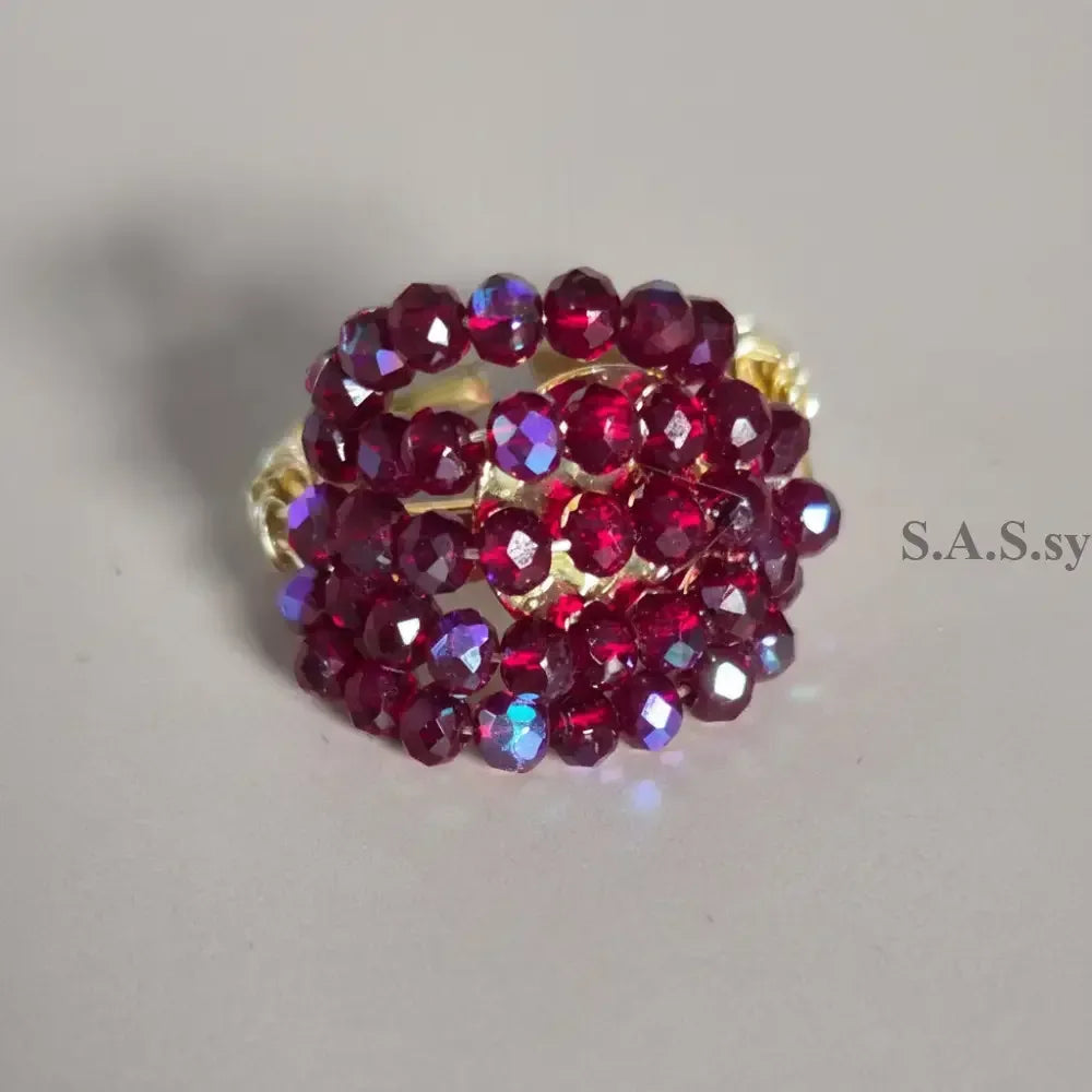 Rouge Red Cluster Ring - Sassy by Sharmin Aziz