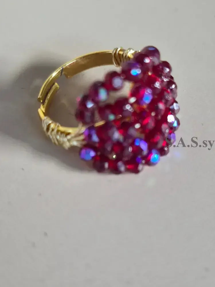 Rouge Red Cluster Ring - Sassy by Sharmin Aziz