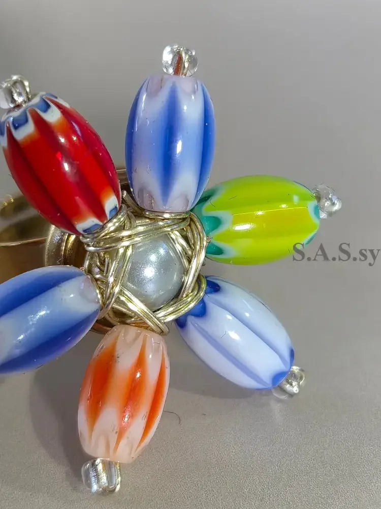 Colourful Flower Ring - Sassy by Sharmin Aziz