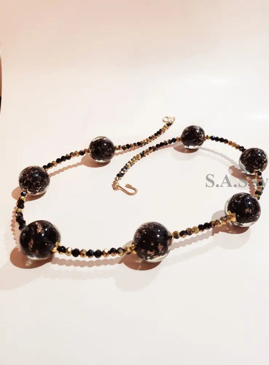 Black and Gold Necklace N04