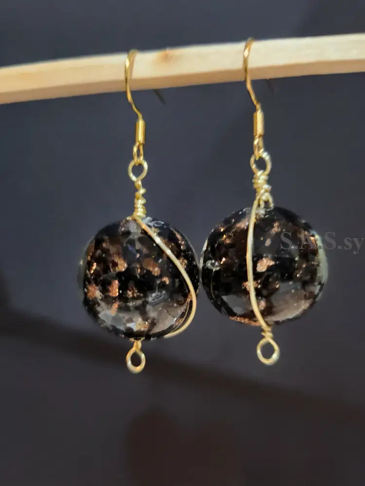 Bold Black Dangle Earrings E15 Earrings