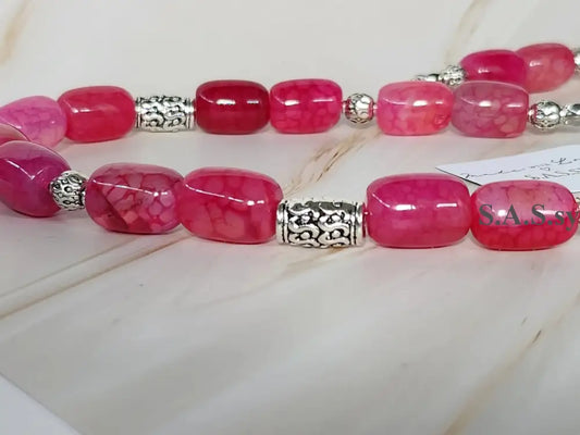 Pink Gemstone Necklace - Sassy by Sharmin Aziz
