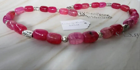 Pink Gemstone Necklace - Sassy by Sharmin Aziz