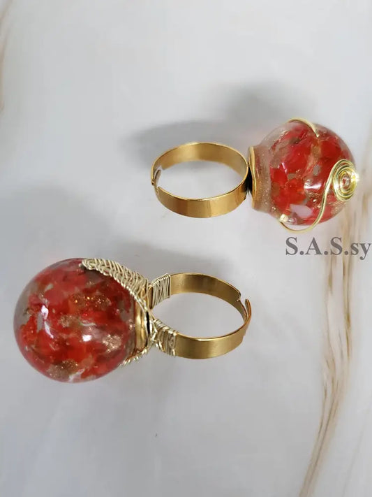Red Solitaire rings R13