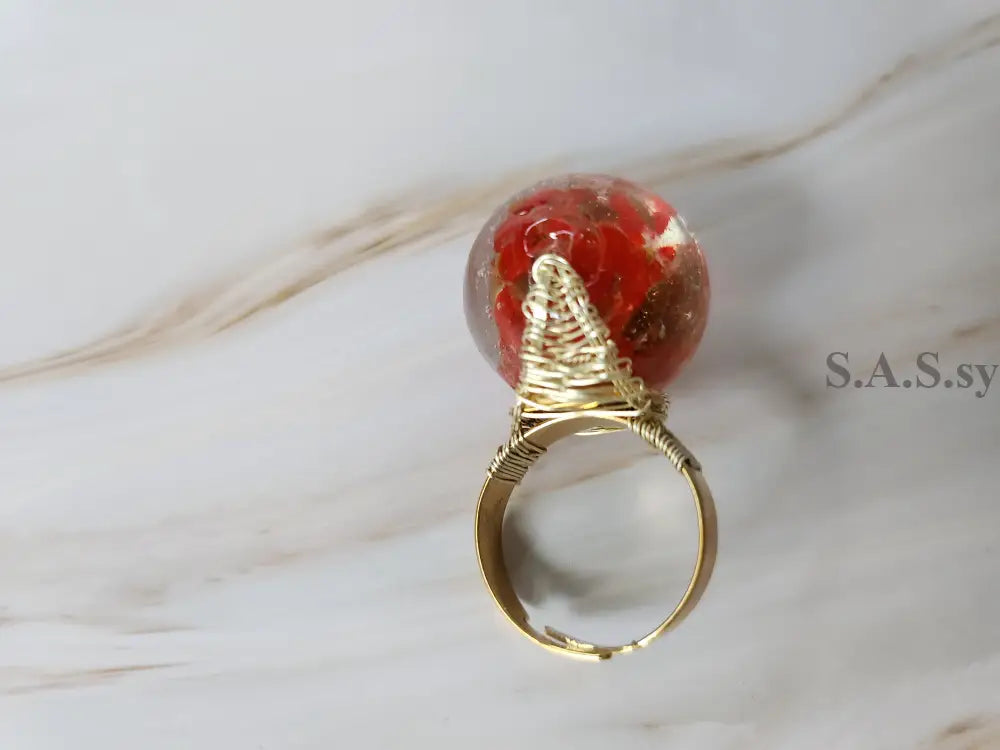 Red Solitaire rings R13