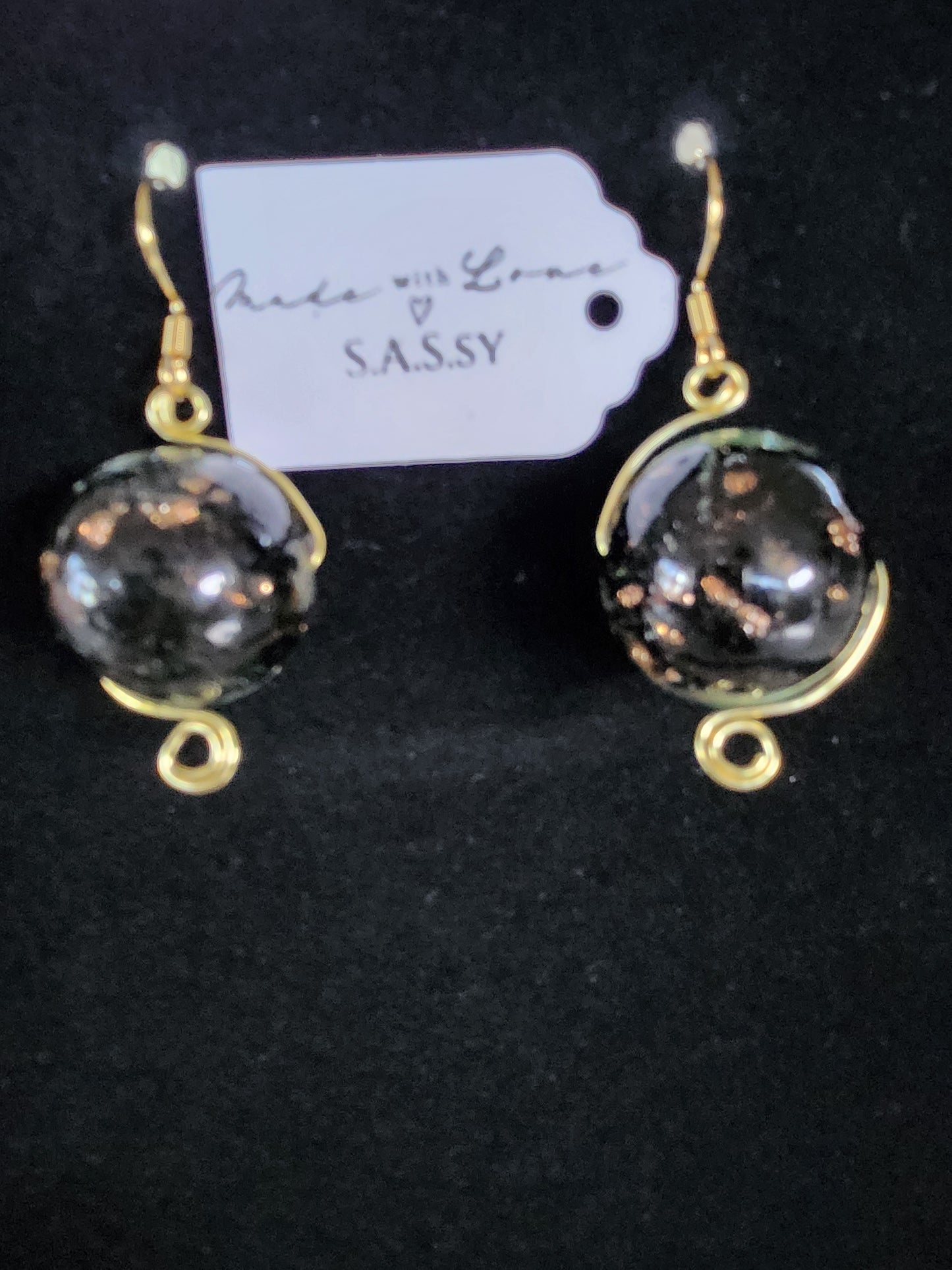 Bold Black Dangle Earrings