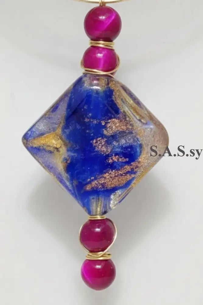 Blue and purple Vivid Cocktail Ring - Sassy by Sharmin Aziz