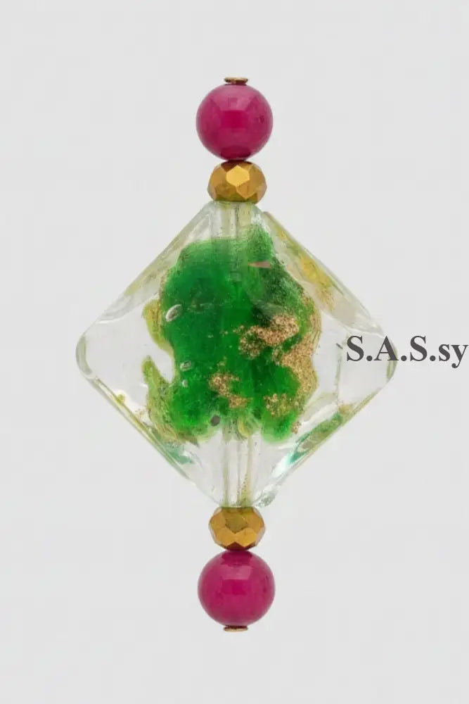 Green and purple Vivid Cocktail Ring - Sassy by Sharmin Aziz