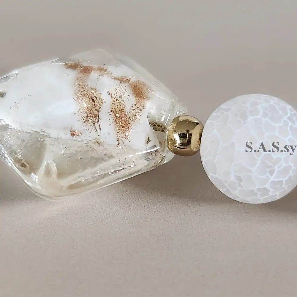 White Agate Necklace N31 Necklace